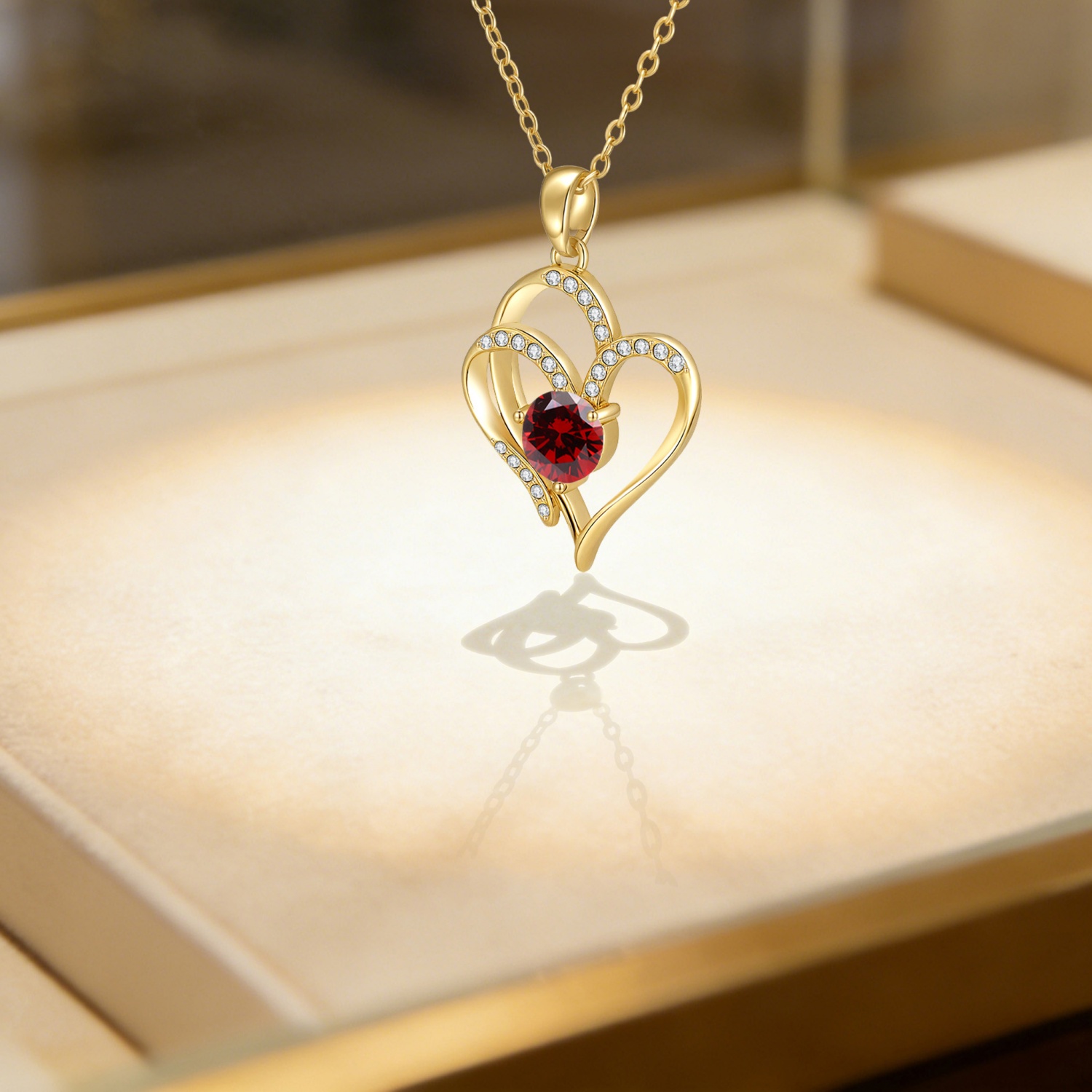 Men's Low-Allergen Necklace with 5A Zirconia Pendant